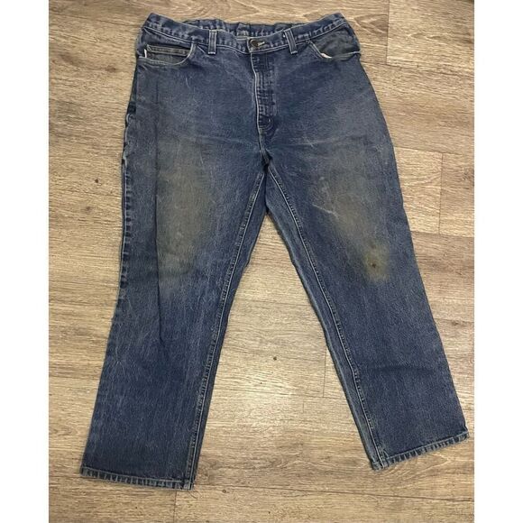 Carhartt Men’s Used Work Jeans Worn 40 x 30 - Picture 1 of 5